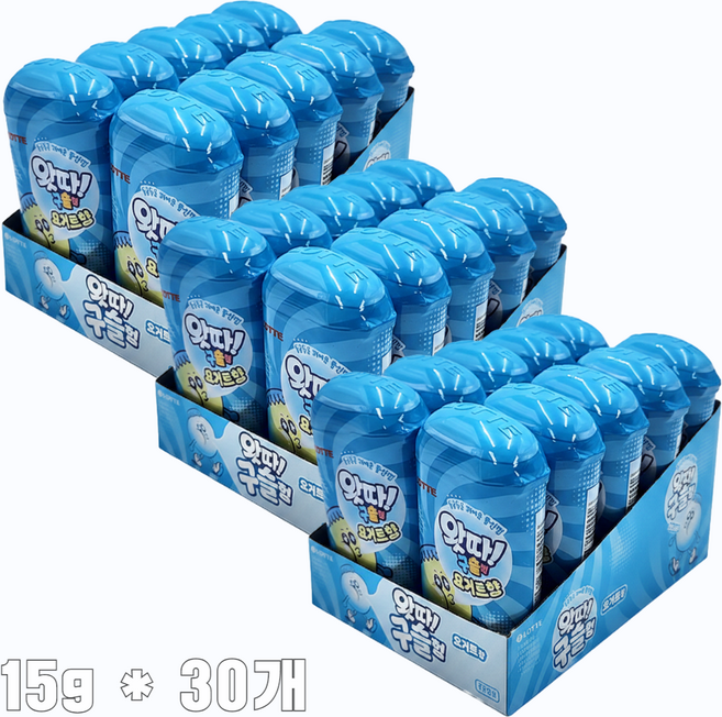 톡이네 풍선껌 왓따 구슬껌 요거트향 대용량 졸음방지 휴대용 버블 껌, 30세트, 15g