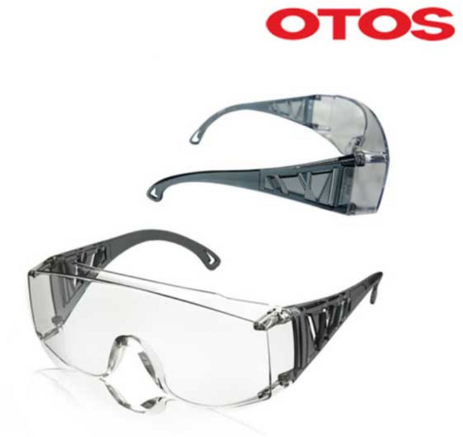 오토스 보안경 B-624AF 어린이 여성 소형 투명 긁힘방지 안경위겸착 보호안경, 1개