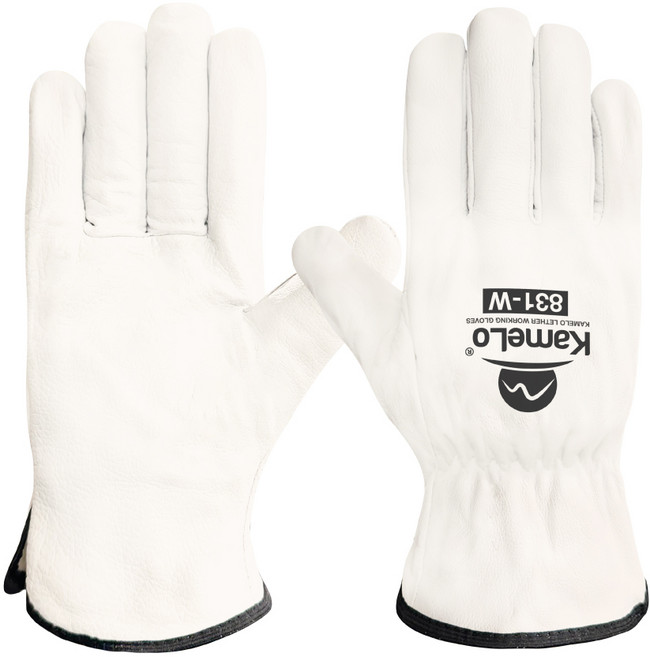 카멜로 가죽 작업장갑 알곤 다용도 용접 장갑 831-W, 화이트, 1세트