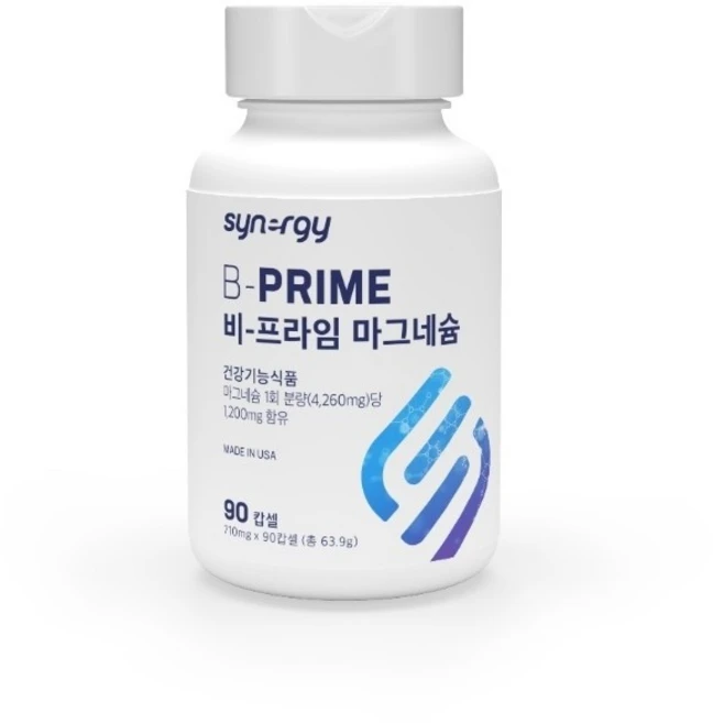 시너지h 비프라임 마그네슘, 1개, 90정 - 쿠팡