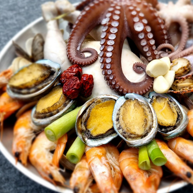 해신탕 약재 전복 삼계탕 보양식 밀키트 세트, 1세트