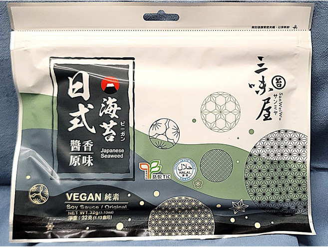 三味屋 韓式海苔, 1個, 日式醬香32g