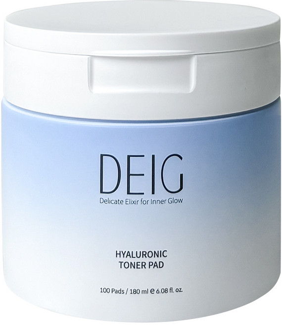 데이그 히알루로닉 히알루론산 쿨링 열감 진정 수분 토너 패드, 1개, 100매입