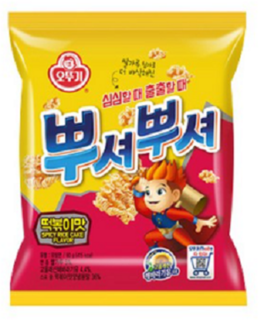 오뚜기 뿌셔뿌셔 떡볶이맛, 90g, 36개