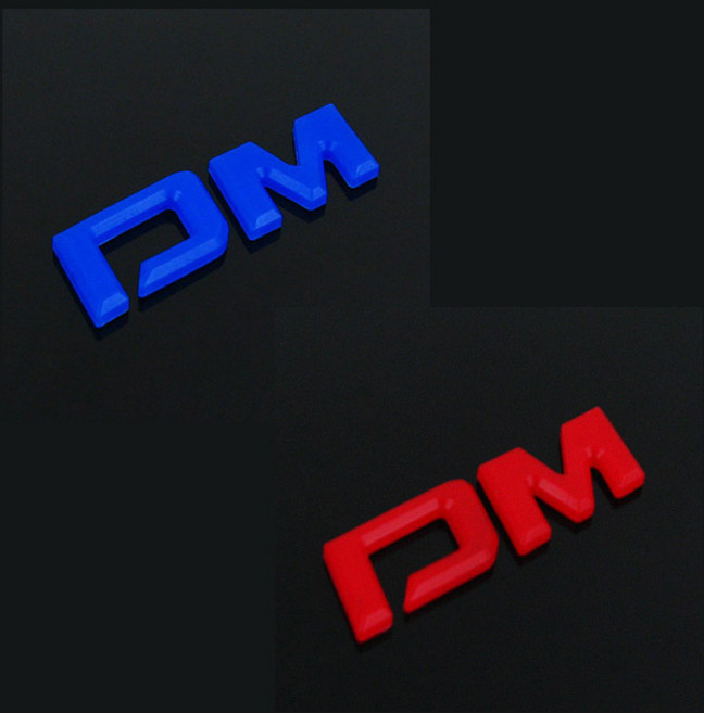 싼타페DM 로고 3D 자동차엠블럼 이니셜 스티커 차량용, DM, 레드