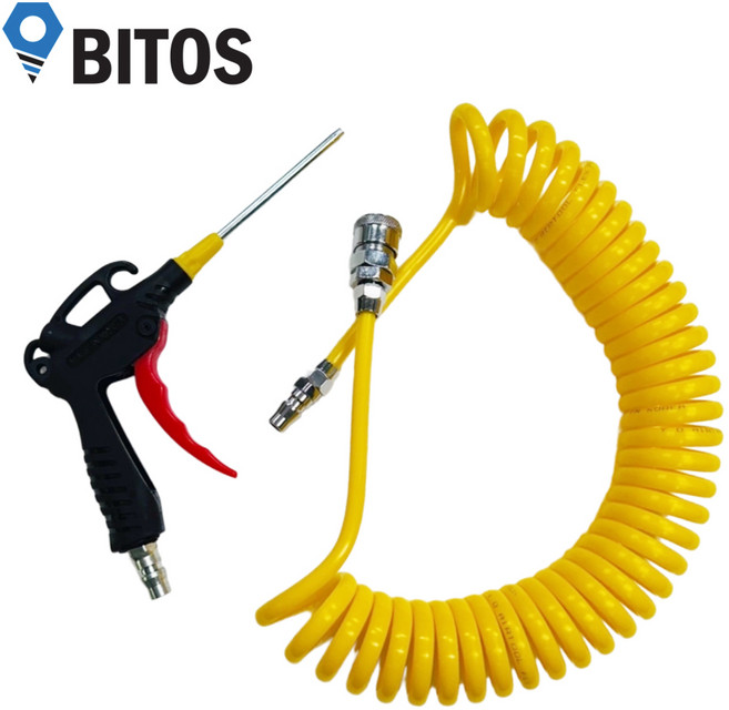 콤프레샤 에어건 100S 에어 코일 호스 8x5M 세트상품 PVC, 1세트