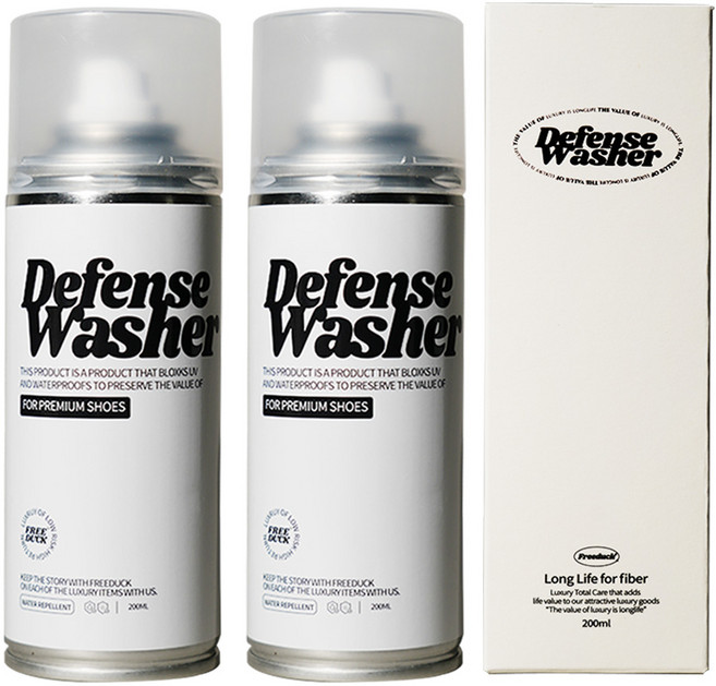 발수 스프레이 어그 신발 가방 코팅 방수 커버 오염 방지 디펜스워셔 프리덕, 2개, 화이트