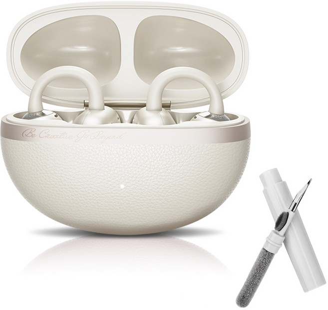 QCY 크로스키 C50 블루투스 이어폰 + 청소 브 러쉬 1개, 화이트