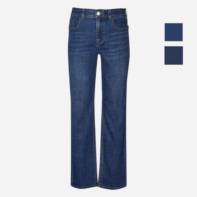 뱅뱅 남성 봄 일자로 깔끔하게 떨어지는 핏 은은한 워싱처리 허리밴딩 스판 혼방으로 편하게 입기좋은 인밴드 슬림일자 청바지