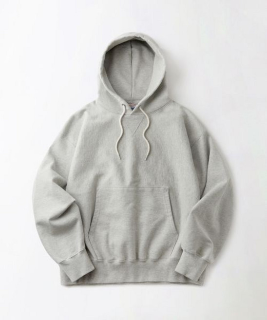 아웃스탠딩REVERSE HEAVY HOOD SWEAT3MELANGE GRAY
