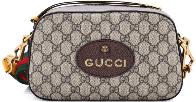 구찌 중고 네오 카메라 메신저 GG 코팅 캔버스 크로스 백