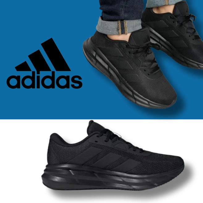 아디다스 맨즈 갤럭시 7 블랙 런닝화 운동화 ID8757