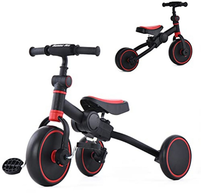 어린이자전거 4살 5살 6살 자전거 아동 키즈 남아 여아 밸런스바이크 보조바퀴, 레드, 1개