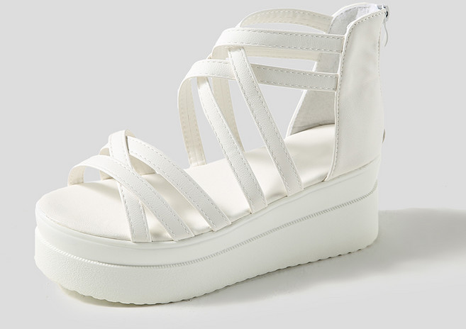 도로시 통굽 스트랩 웨지힐 샌들(6cm)