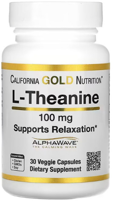 캘리포니아골드 L 테아닌 Theanine 아미노산 알파웨이브 함유 100mg 30베지캡슐 3병, 30정, 3개