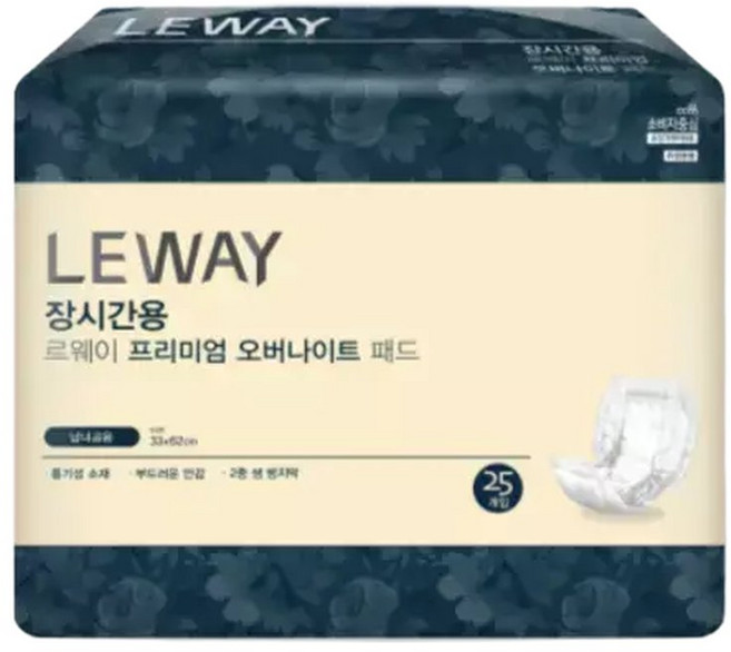 미래생활 르웨이 오버나이트 기저귀 25매x1팩, 25매입, 1개