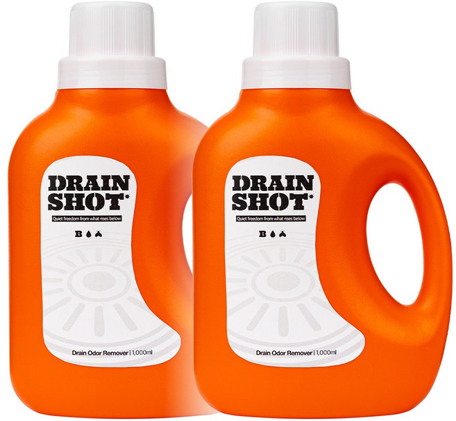 버그넷 계피 하수구냄새 제거 화장실 싱크대 드레인샷, 2개, 1L
