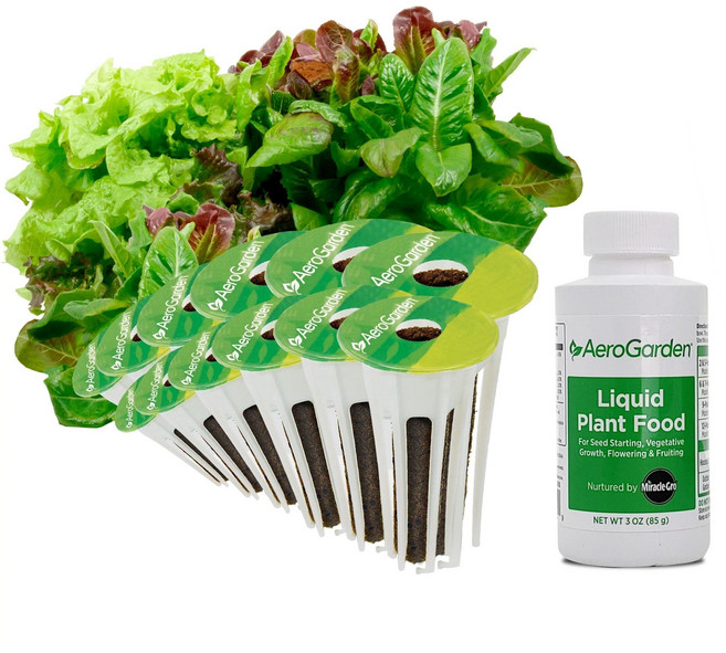 AeroGarden 에어룸 샐러드 채소 씨앗 포드 키트(12포드) AeroGarden Heirloom Salad Greens Seed Pod Kit (12-pod), 12포드, 에어룸 샐러드 그린, 1개