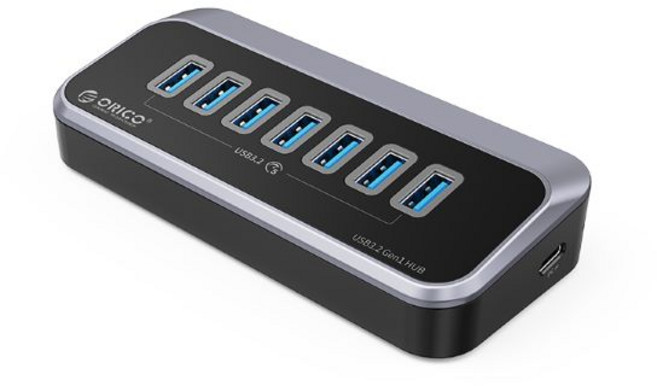 오리코 M3U3-7A USB허브 (USB3.2 Type C+A 7포트 무전원), 1개