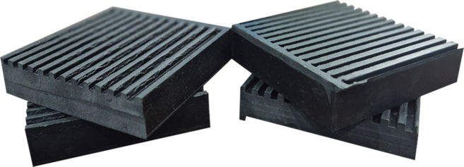 매트천국 골고무패드 4개입 소음 진동방지 골 방진고무판 100x100mm, 검정, 1개