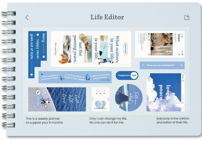 대시앤도트 라이프 에디터 플래너, 02 코튼블루, 1세트