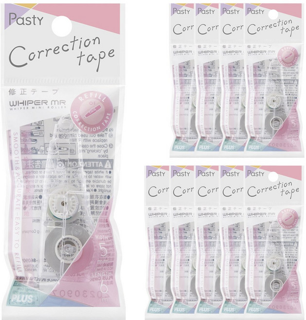 플러스 파스티 수정테이프 리필, 10개, 파스티 리필 (WH625R)