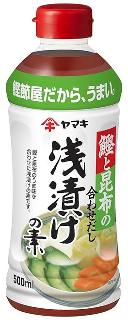 야마키 아사즈케노모토 가다랭이와 다시마 500ml×4개, 1개, 1g