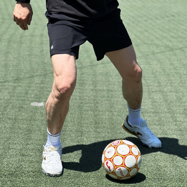 예스브로 남녀공용 4부 스판 축구 반바지