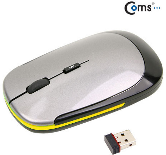 ileum*^m(특가) Coms 마우스 (무선). Slim형 초소형 리시버 슬림형 컴퓨터 블루투스 노트북 PC PC액세서리일medi**^, ab*^선택없는, ab*^선택없는