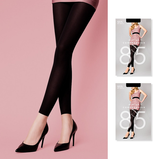 [비너스 2개 세트] 85D 고탄력 압박 스타킹 여성 승무원 학생 무발 검정 팬티스타킹 타이즈