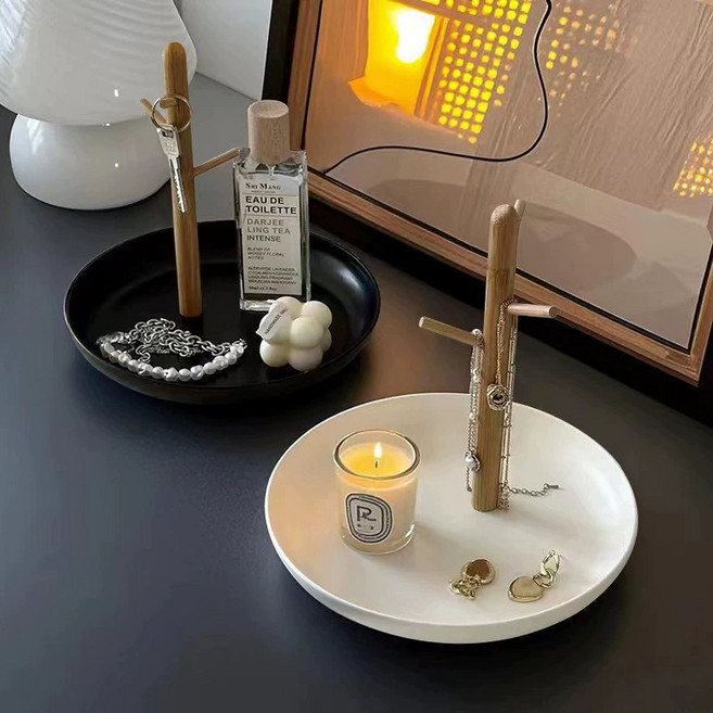 애치비 심플 인테리어 소품 악세사리 차키 보관함, 화이트, 1개