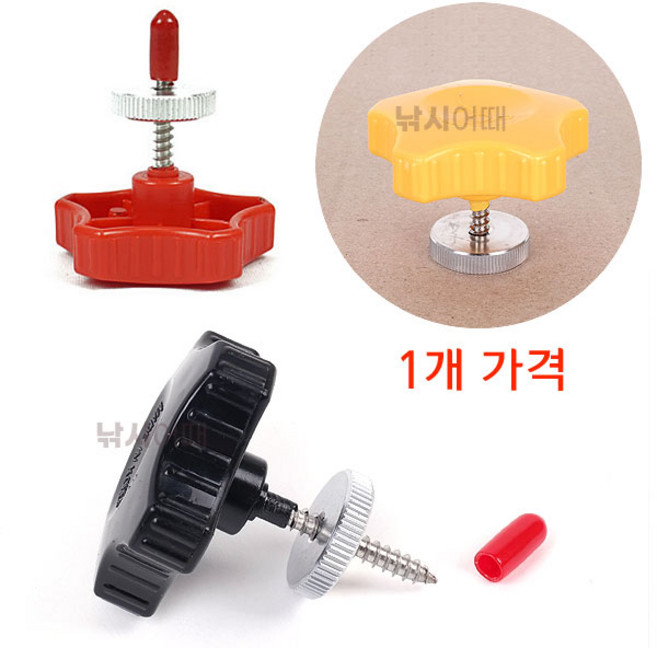[낚시어때] 큼직한 좌대용 고정나사 1EA 나무좌대 고정 피스볼트, 고정나사 검정색