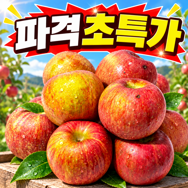 [하루50박스한정판매중] 꿀고당도 쥬스용사과 산지직송 못난이사과, 1박스, 10kg
