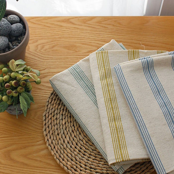 20수 린넨 내츄럴 스트라이프 3종, 머스타드, 1개