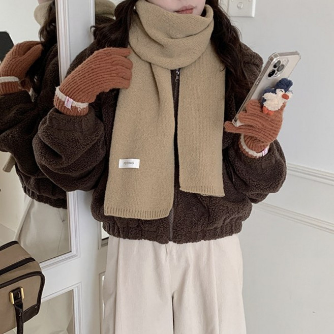 FEIDING 남자 여자 커플 단체 크리스마스 니트 목도리 머플러 12color