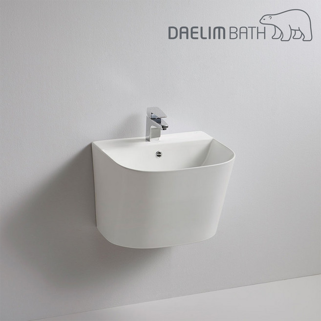 대림바스 CL-384 일체형 반다리 세면기 부속풀세트포함 CL384, 1개, 자동, P트랩, 추가안함