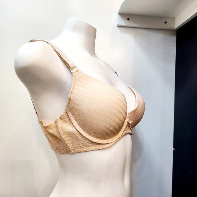 댑 통기성 좋은 풀컵 C D컵 브래지어 주름자가드로 땀안차는 원단 기본스킨베이지 부평점