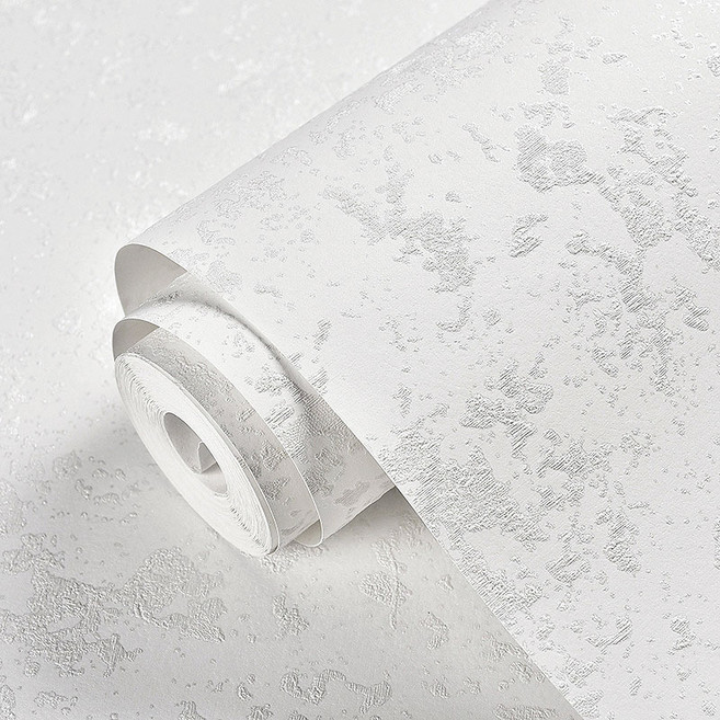 시스슈 고밀도 2중 도장벽지 방습 곰팡이방지 셀프시공 거실 침실 현관 벽지, 화이트