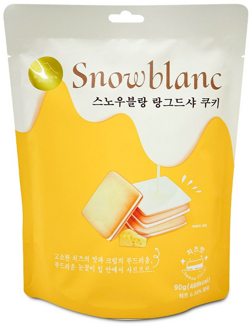 스노우 블랑 랑그드샤 쿠키 치즈맛 90g 부드러운 쿠키