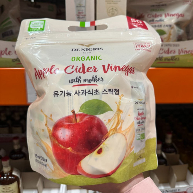 데니그리스 유기농 사과식초 스틱 애사비, 50개, 15ml