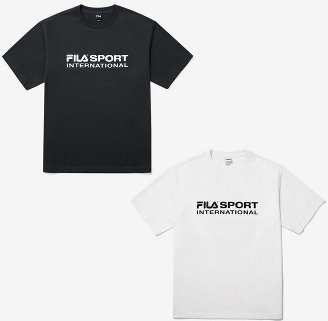 휠라 FILA 면혼방 Outdoor 로고 반팔티셔츠 FS2RSG2132X