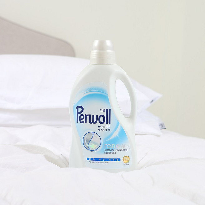 퍼울 기능성 세탁세제 화이트 용기 밝은 의류 세탁, 1.9L, 1개