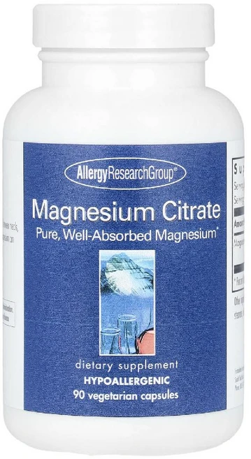 알러지리서치그룹 마그네슘 시트레이트 Magnesium Citrate 베지캡슐 90정, 1개 - 쿠팡