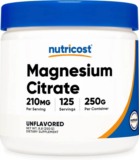 뉴트리코스트 마그네슘 시트레이트 파우더 250g 무맛 1병, 1개 - 쿠팡