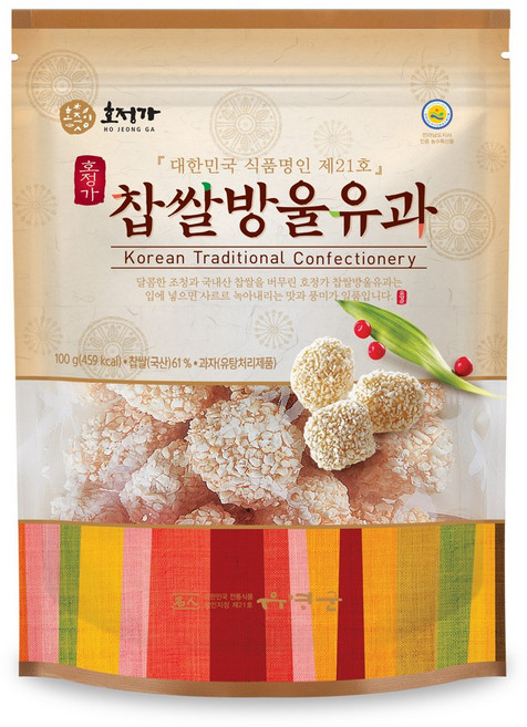 호정가 찹쌀방울유과 100g / 전통한과 과자, 1개