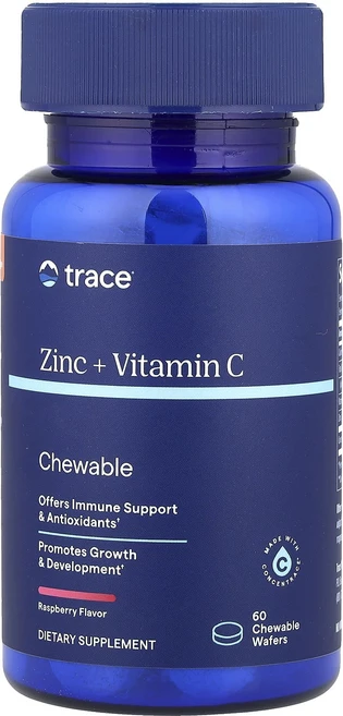 단백질 비타민 철분 마그내슘 칼슘 Trace 아연 + 비타민C 츄어블 라즈베리 츄어블 웨이퍼 60개 고루고루섭취해주세요, Trace아연비타민C츄어블라즈베리츄어블웨이퍼60개 - 쿠팡