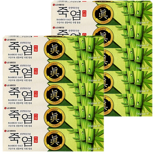 LG생활건강 죽염치약 오리지날진, 160g, 10개