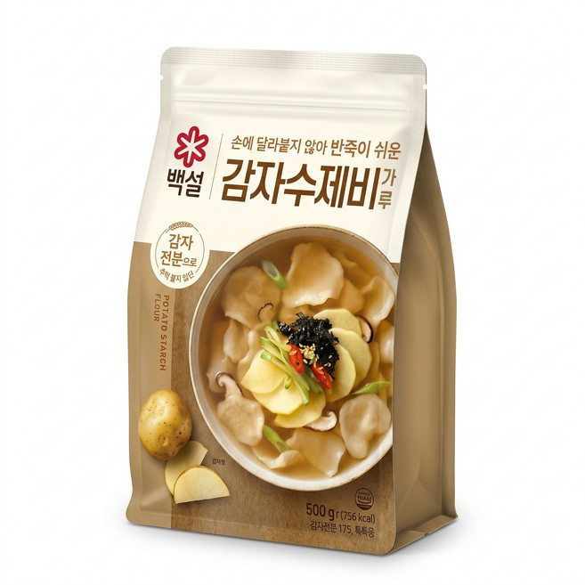CJ제일제당 백설 감자 수제비 가루 500g x5개, 5개