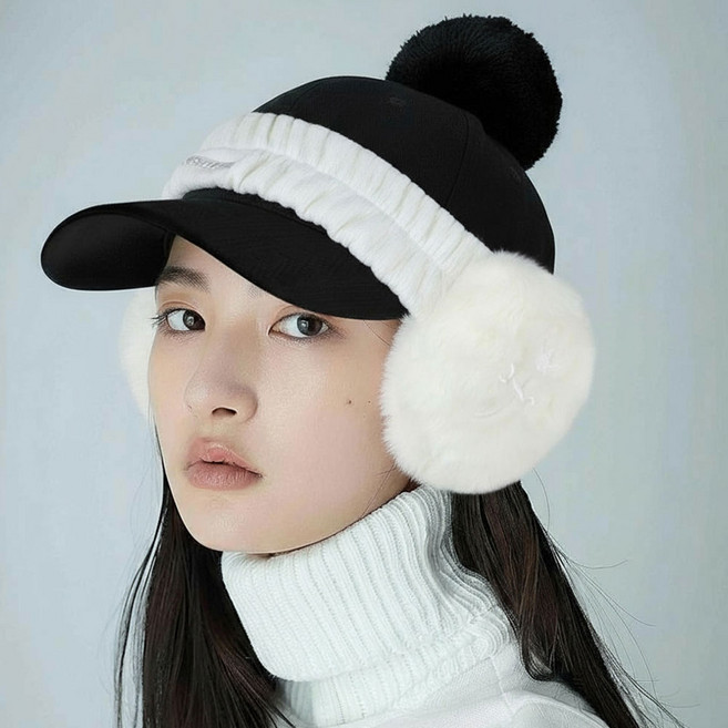 까스텔바작 여성 귀마개 CTBJEM-230808, 블랙, 1개