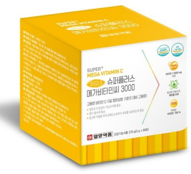 일양약품 슈퍼플러스 고용량 메가 비타민C 3000 90p, 270g, 1개